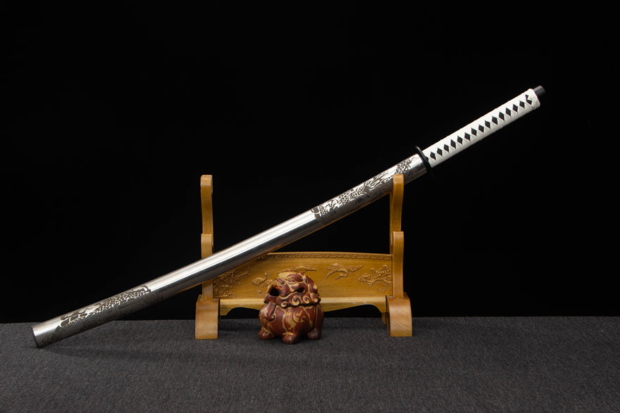 K46 SILVER DRAGON High Maganese Katana Battle Ready