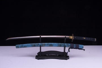 K28 LAKE LUSTER T10 Clay Tempered Steel Hand-forged Dual-tone Tempering Premium Blade Battle Ready Katana