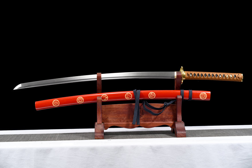 K26 CRIMSON SPIRIT Handmade Medium-carbon Steel Katana Battle Ready