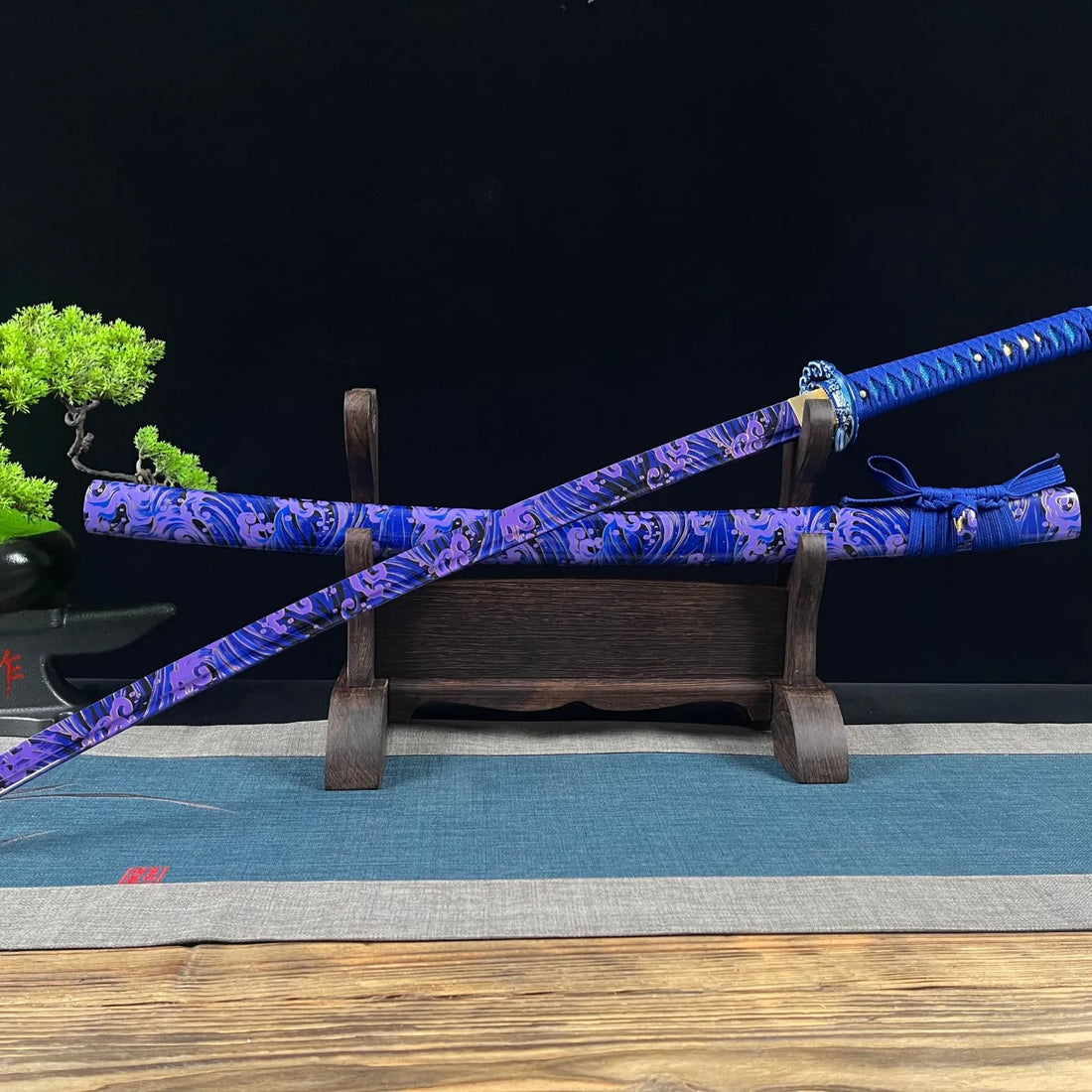 K16 PURPLE TIDE Handmade High Carbon Steel Full Tang Katana Battle Ready