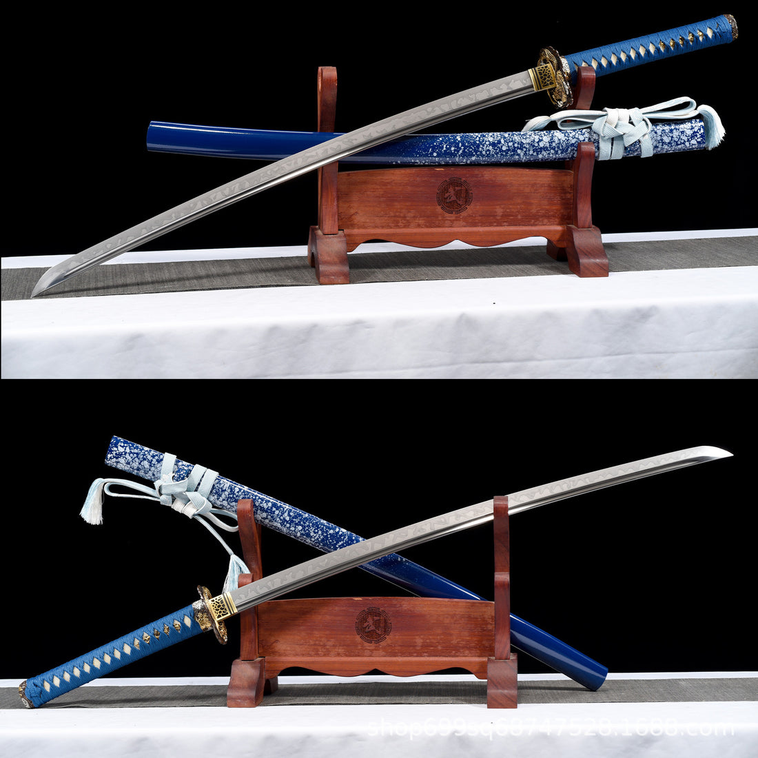 K20 BLUE STARDUST Handmade T10 Steel Katana Battle Ready