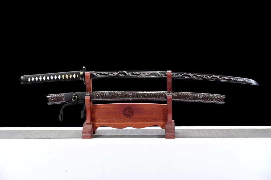 K24 OBSIDIAN TIGER EDGE Handmade High Carbon Steel Katana Battle Ready