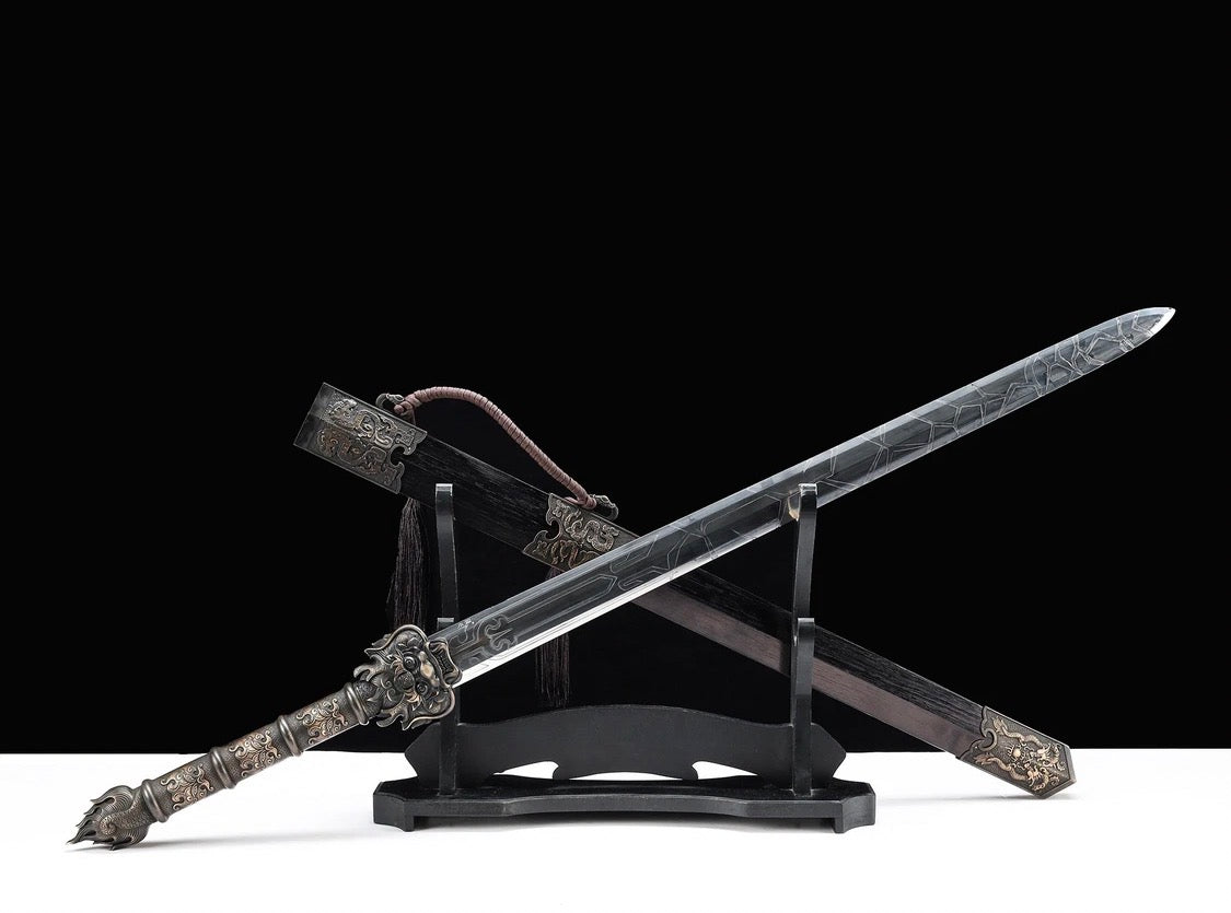 C44 DRAGON EMPEROR Chinese Jian Sword High-end Damascus Steel Hand Made Battle Ready Luxuary Sword