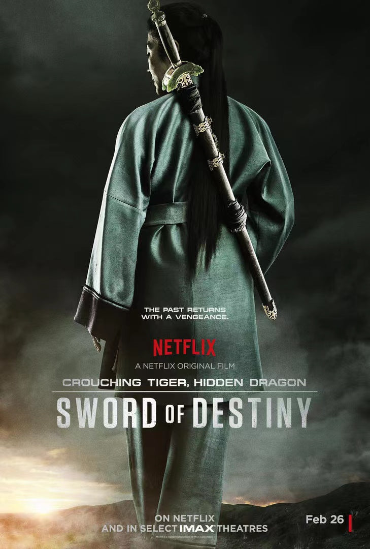 C19 SWORD OF DESTINY T10 Steel Double Edged Chinese Jian Sword Crouching Tiger Hidden Dragon Movie Sword